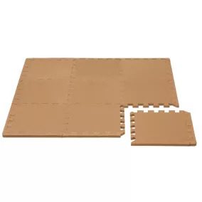   Puzzle habszivacs játszószőnyeg szegéllyel Brown 92x92 cm