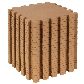 Puzzle habszivacs játszószőnyeg szett Brown 150x150cm