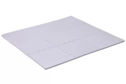 Puzzle habszivacs játszószőnyeg szegéllyel Silver 92x92 cm