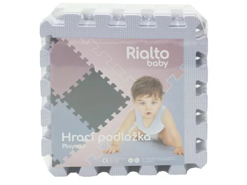 Puzzle habszivacs játszószőnyeg Silver 90x90 cm