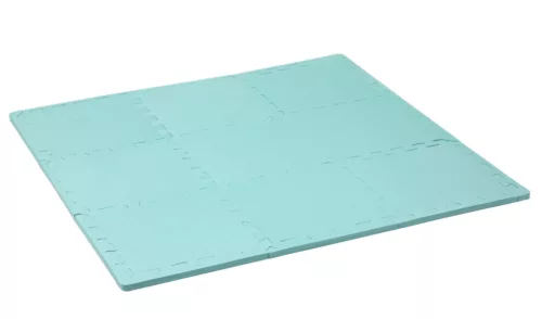 Puzzle habszivacs játszószőnyeg szegéllyel Light Green 92x92 cm