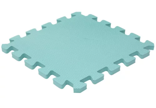Puzzle habszivacs játszószőnyeg szegéllyel Light Green 92x92 cm