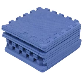   Puzzle habszivacs játszószőnyeg szegéllyel Blue 92x122 cm