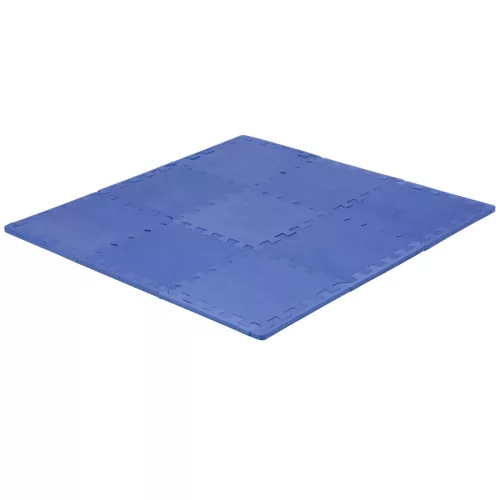 Puzzle habszivacs játszószőnyeg szegéllyel Blue 92x92 cm