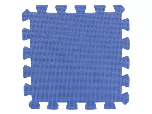 Puzzle habszivacs játszószőnyeg szegéllyel Blue 92x92 cm