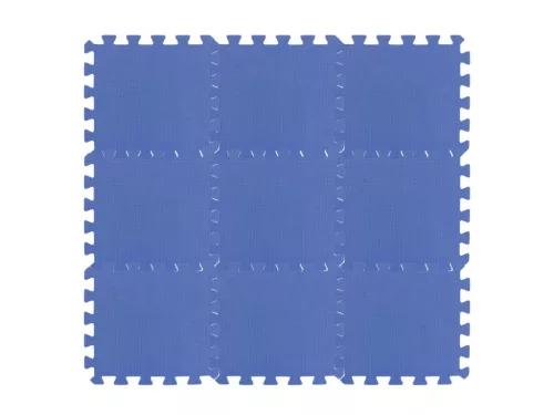 Puzzle habszivacs játszószőnyeg szegéllyel Blue 92x92 cm
