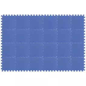 Puzzle habszivacs játszószőnyeg szett Blue 180x120cm