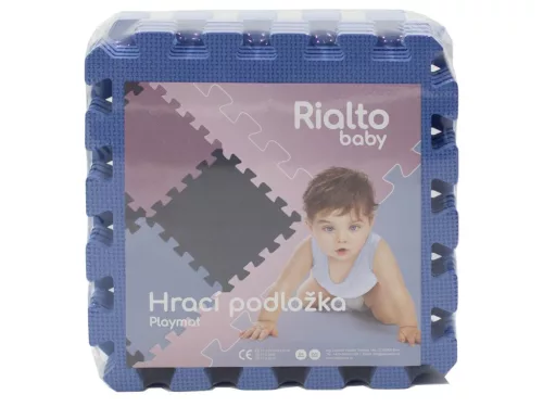 Puzzle habszivacs játszószőnyeg Blue 90x90 cm