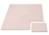 Puzzle habszivacs játszószőnyeg szegéllyel Light Pink 92x122 cm