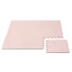 Puzzle habszivacs játszószőnyeg szegéllyel Light Pink 92x92 cm