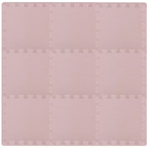 Puzzle habszivacs játszószőnyeg szegéllyel Light Pink 92x92 cm