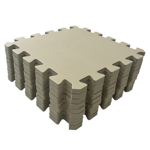 Puzzle habszivacs játszószőnyeg Light Beige 90x90 cm