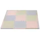 Puzzle habszivacs játszószőnyeg szegéllyel Silver Beige Pink 92x92 cm