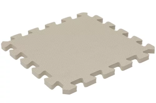 Puzzle habszivacs játszószőnyeg szegéllyel Silver Beige Pink 92x92 cm