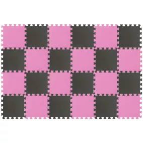 Puzzle habszivacs játszószőnyeg szett Pink Grey 180x120cm