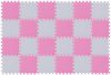 Puzzle habszivacs játszószőnyeg szett Pink Silver 180x120cm