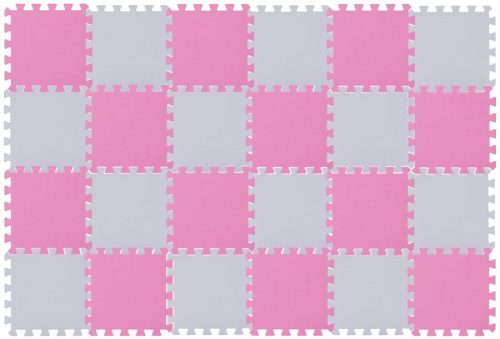 Puzzle habszivacs játszószőnyeg szett Pink Silver 180x120cm