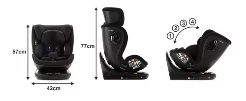 ADAMEX Autósülés Rev (40-150 cm) Szürke