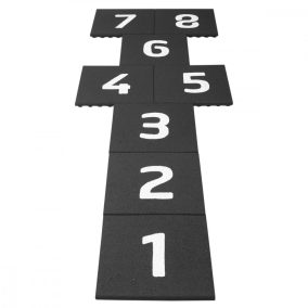 Gumilap ugróiskola ReFlex - 4x50x50 cm, fekete (8 db)