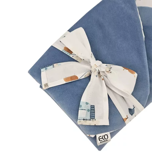 EKO Pólya pamutból Velvet és kókusz belsővel masni Zsiráf 75x75 cm