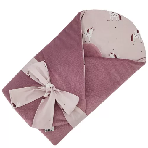 EKO Takaró pamutból velúrral és kókusz belsővel, Unicorn masnival 75x75cm