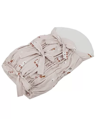 EKO Bees Beige 75x75 cm méretű, kókusz kivehető betéttel ellátott, zsinóros takaró