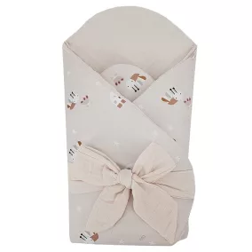   EKO Muszlin pólya kókusz kivehető betéttel Bees Muselin Beige 75x75 cm