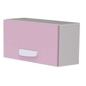   RAKTÁRON- Todi Bianco felnyílós kisszekrény - Pink ajtóval