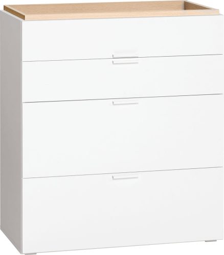 Raktáron-VOX 4You 4 fiókos komód - Fehér