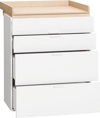 Raktáron-VOX 4You 4 fiókos komód - Fehér