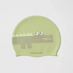 Sunnylife gyerek úszósapka - Cookie the Croc Light Khaki