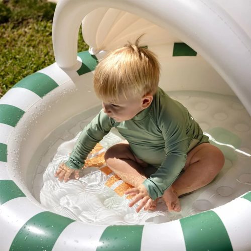 Sunnylife felfújható baba pancsoló árnyékolóval - Eli the Elephant Grey