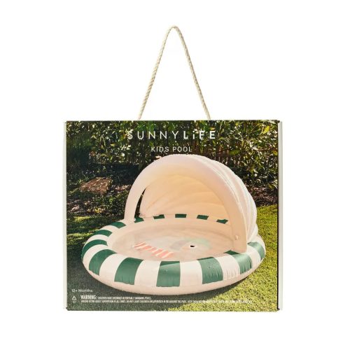 Sunnylife felfújható baba pancsoló árnyékolóval - Eli the Elephant Grey