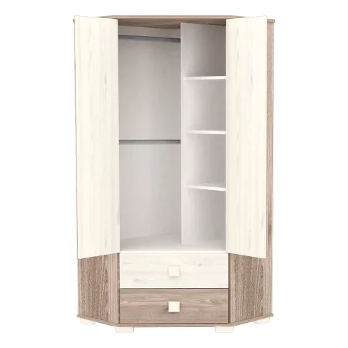 Timba Sarokszekrény krém-fűz