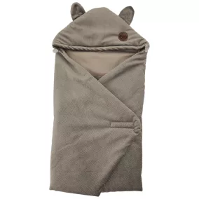   EKO Pamut autósülés lábzsák bársony Dark Beige 110x100cm