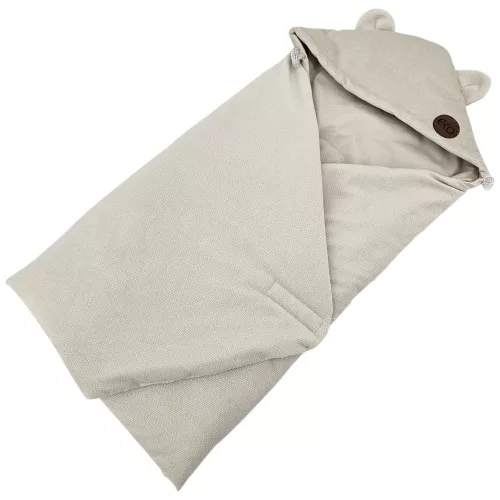 EKO Pamut autósülés lábzsák bársony Light Beige 110x100cm