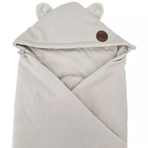 EKO Pamut autósülés lábzsák bársony Light Beige 110x100cm