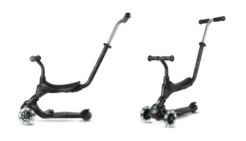 QPLAY Roller Sema Pro Black, 5 az 1-ben, LED kerekekkel, 1-6 éves korig