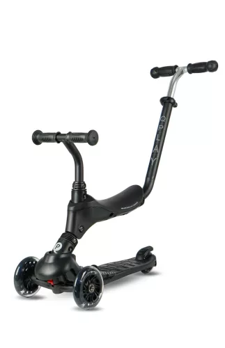 QPLAY Roller Sema Pro Black, 5 az 1-ben, LED kerekekkel, 1-6 éves korig