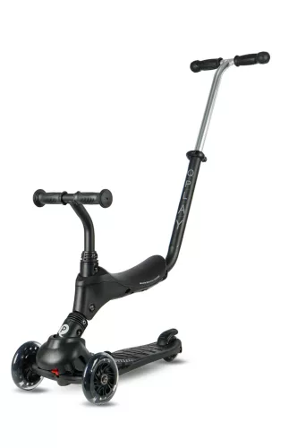 QPLAY Roller Sema Pro Black, 5 az 1-ben, LED kerekekkel, 1-6 éves korig