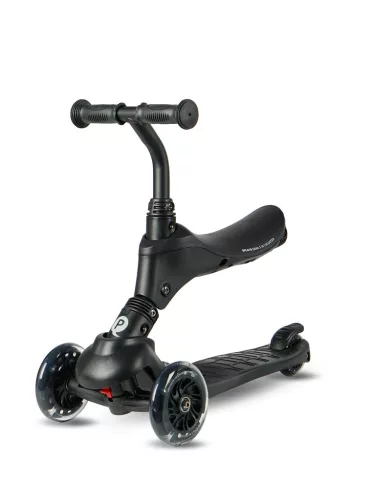 QPLAY Roller Sema Pro Black, 5 az 1-ben, LED kerekekkel, 1-6 éves korig