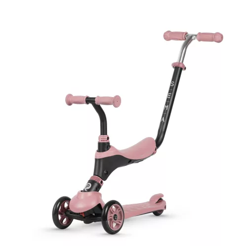 QPLAY Koloběžka/odrážedlo Sema 5v1 Pink, věk 1-6 let, do 50 kg