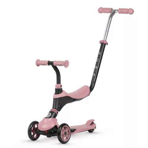 QPLAY Koloběžka/odrážedlo Sema 5v1 Pink, věk 1-6 let, do 50 kg