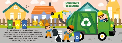 Merre megy a kukásautó? – Gurulós könyv