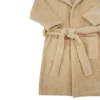 EKO Köntös pamutból kapucnival és fülekkel Beige méret S 92-98