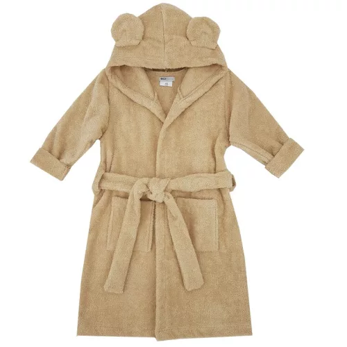 EKO Köntös pamutból kapucnival és fülekkel Beige méret S 92-98