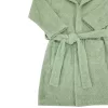 EKO Köntös pamutból kapucnival és fülekkel Olive green méret L 92-98