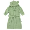 EKO Köntös pamutból kapucnival és fülekkel Olive green méret L 92-98