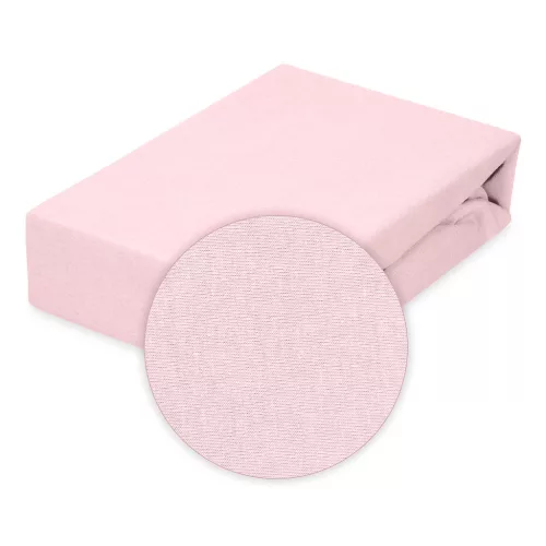 BABYMATEX Jersey gumis lepedő 60x120cm órózsaszín, púder