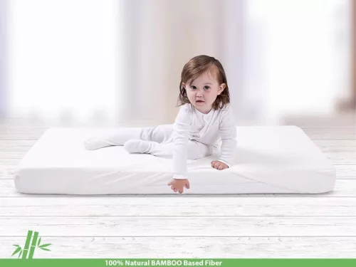 BABYMATEX Bambusz lepedő 60x120cm fehér
